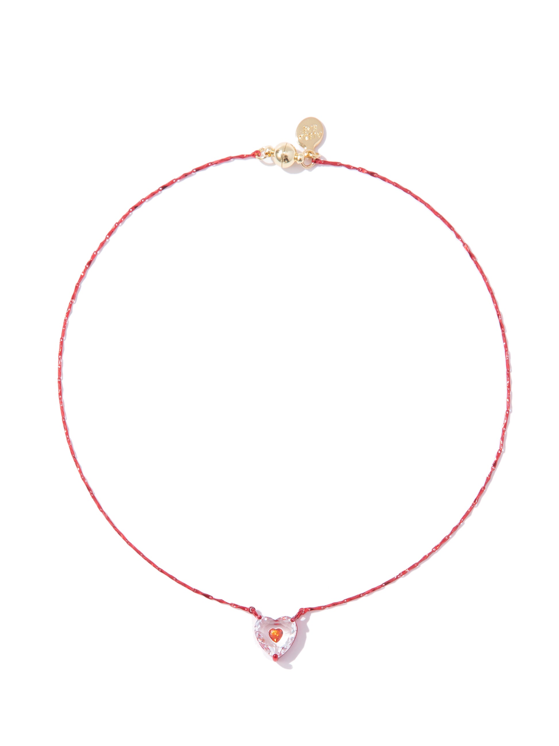 Fairy Valentine Necklace - Metallic Rouge