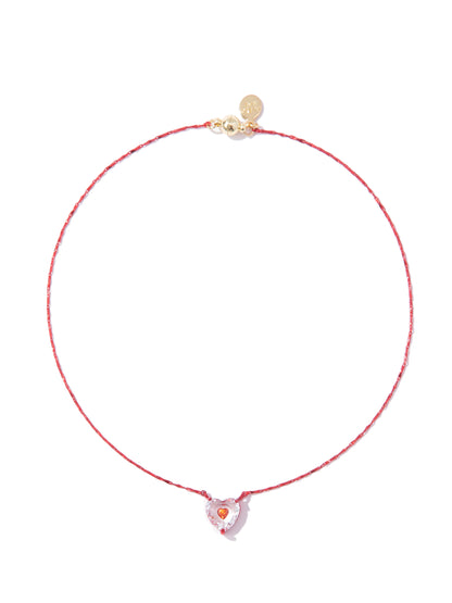 Fairy Valentine Necklace - Metallic Rouge