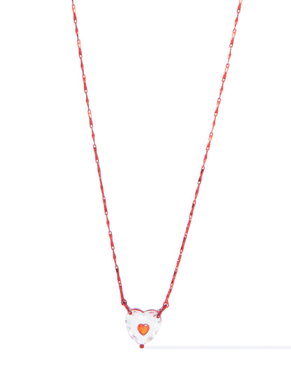 Fairy Valentine Necklace - Metallic Rouge