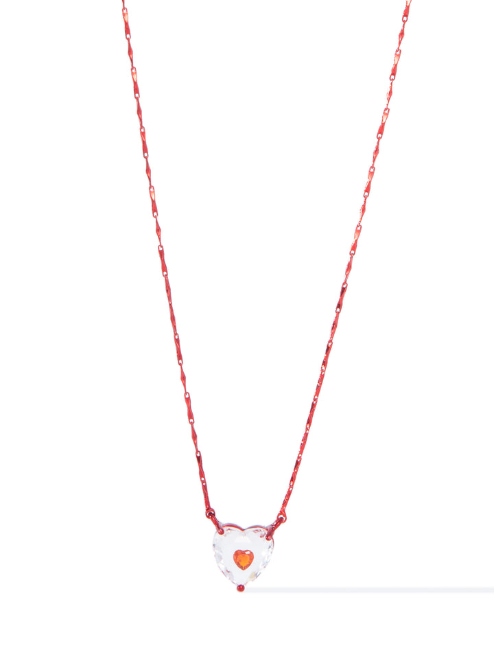 Fairy Valentine Necklace - Metallic Rouge
