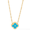 Fleur De Lune Necklace - Gold Blue Opal