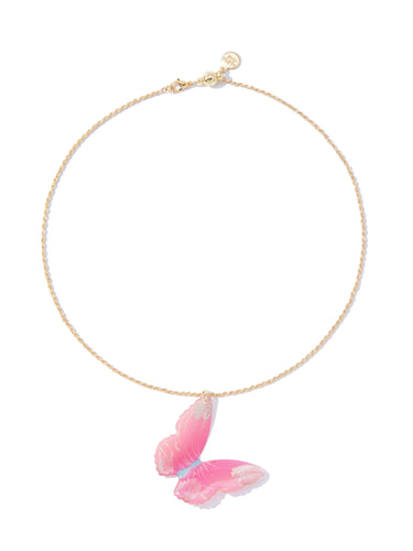 Fly Away With Me Necklace - Gold Peony