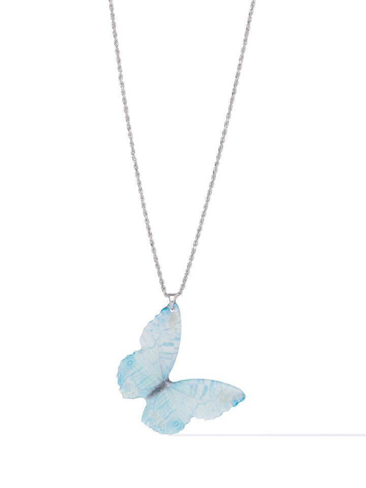 Fly Away With Me Necklace - Silver Sky