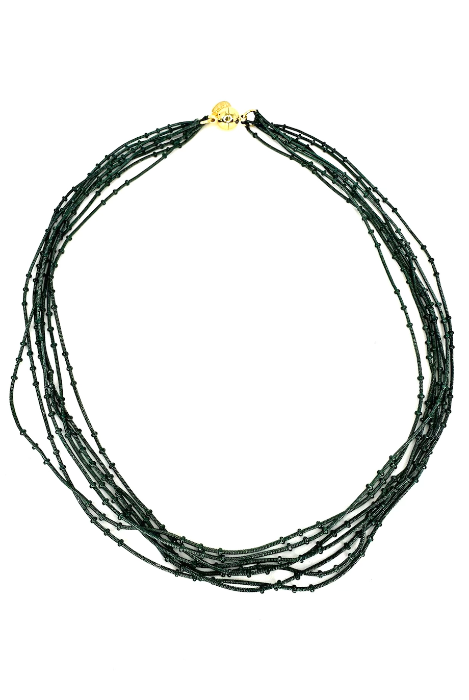 Return To Me Necklace - Liquid Metallic Peacock Dance