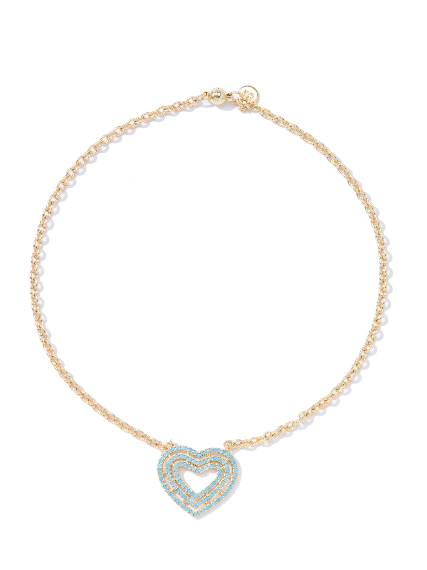 Foolish Heart Necklace - Gold Turquoise