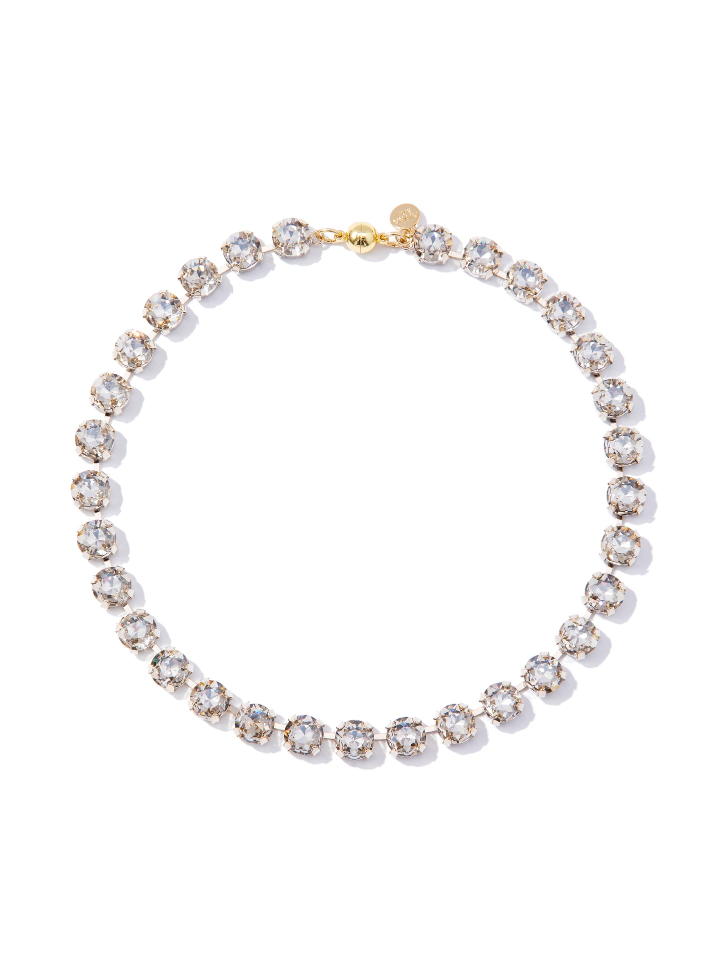 Forever And Ever Round Necklace Large - Metallic Linen Champagne