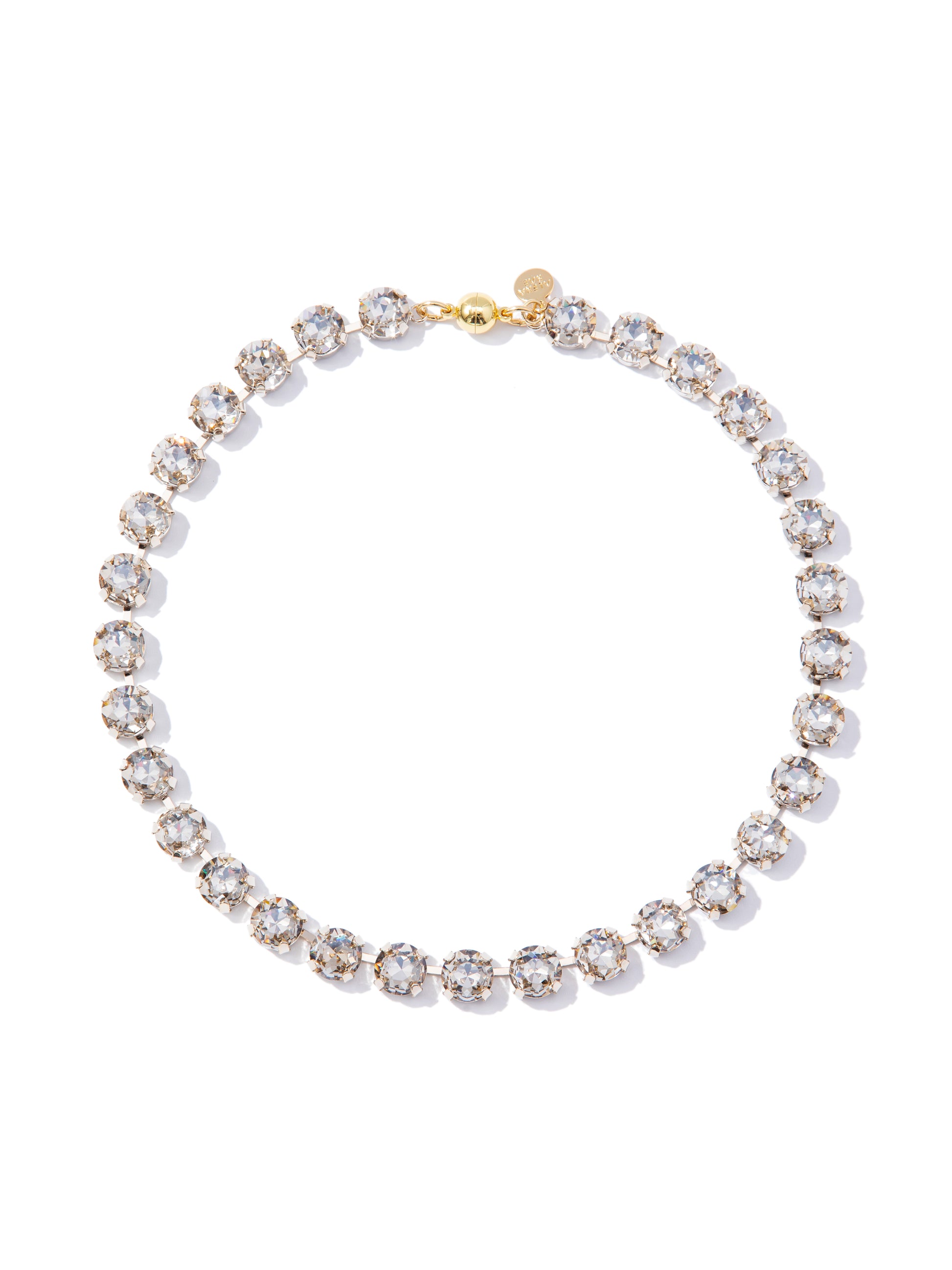 Forever And Ever Round Necklace Large - Metallic Linen Champagne