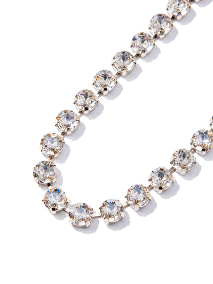 Forever And Ever Round Necklace Large - Metallic Linen Champagne