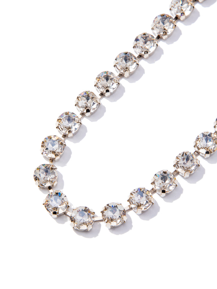 Forever And Ever Round Necklace Large - Metallic Linen Champagne