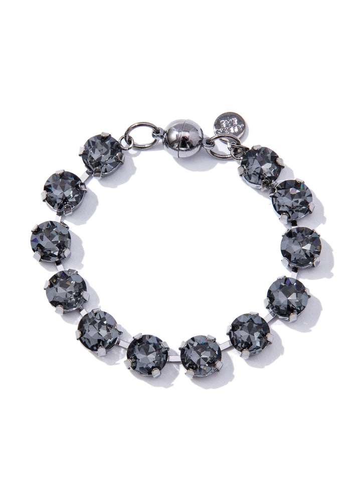 Forever And Ever Round Bracelet Large - Gunmetal Dark Grey