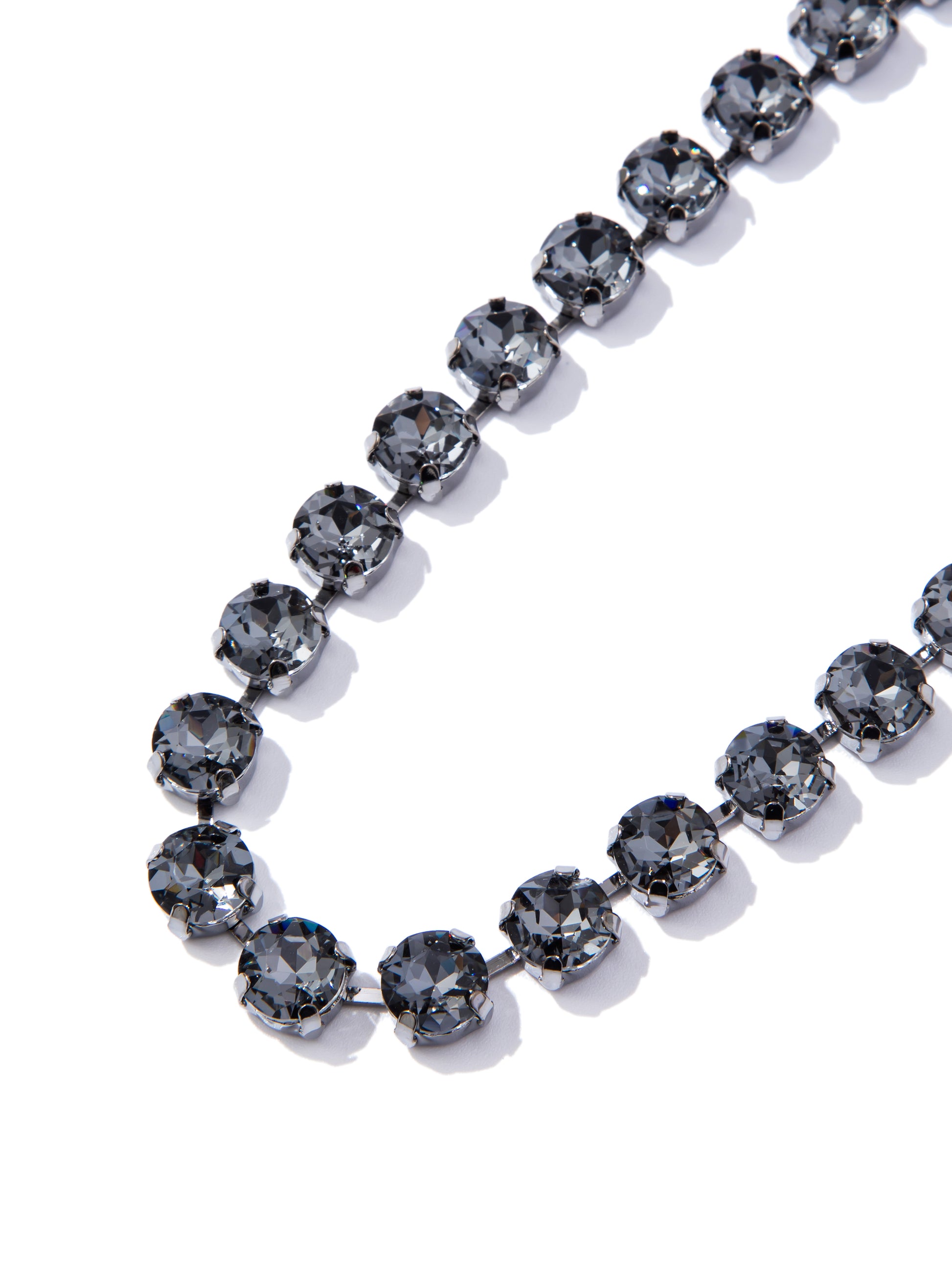Forever And Ever Round Necklace Large - Gunmetal Dark Grey