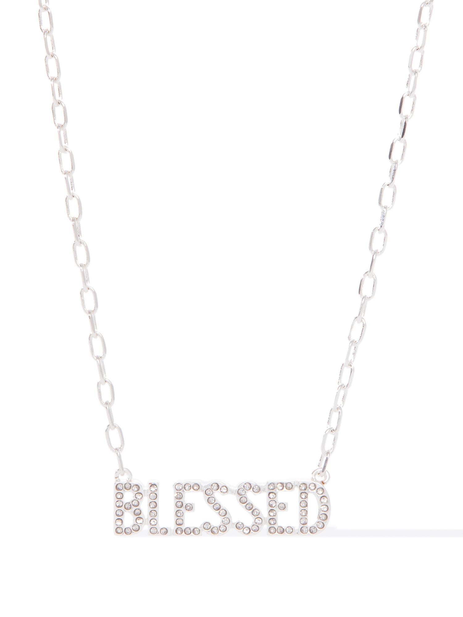 Forever In My Heart Blessed Necklace - Liquid Metallic Pearl White