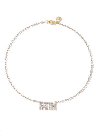 Forever In My Heart Faith Necklace - Linen