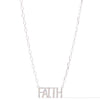Forever In My Heart Faith Necklace - Liquid Metallic Pearl White