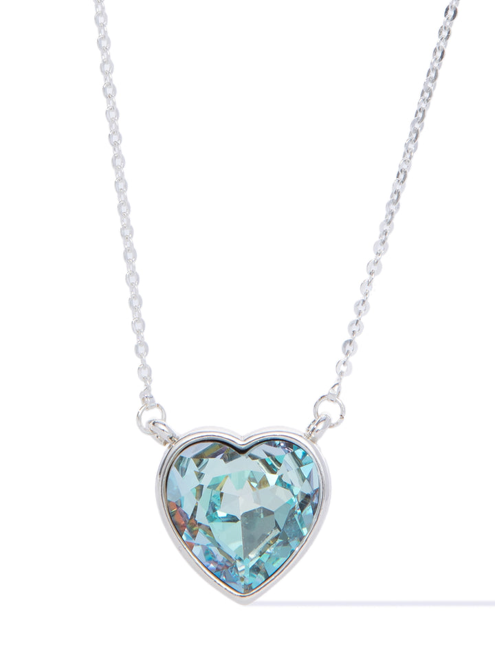 Forever Love Necklace - Liquid Metallic Pearl White Ice Blue