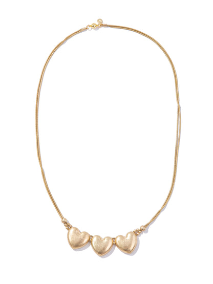 Forever Love Multi Heart Necklace - Gold