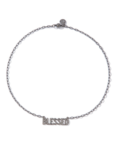 Forever In My Heart Blessed Necklace - Gunmetal