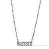 Forever In My Heart Blessed Necklace - Gunmetal