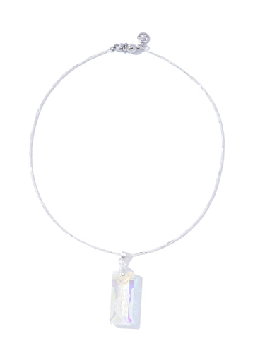 Frostline Necklace - Liquid Metallic Pearl White