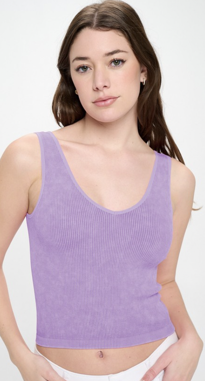 Like A Glove Ribbed Reversible Mineral Wash Tank - 8 Colors!