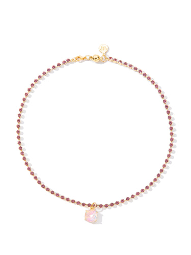 Garden Jewel Necklace - Gold Lilac