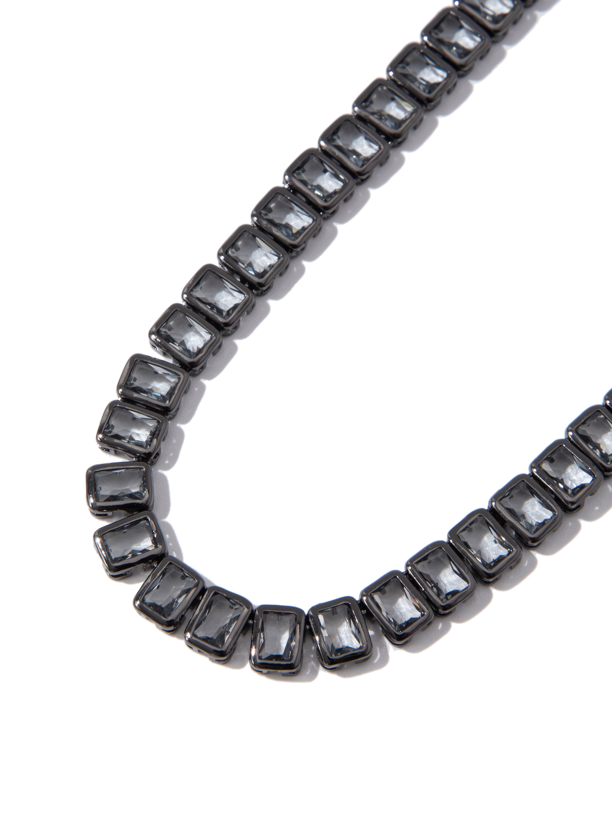Geneva Necklace - Gunmetal Dark Smokey