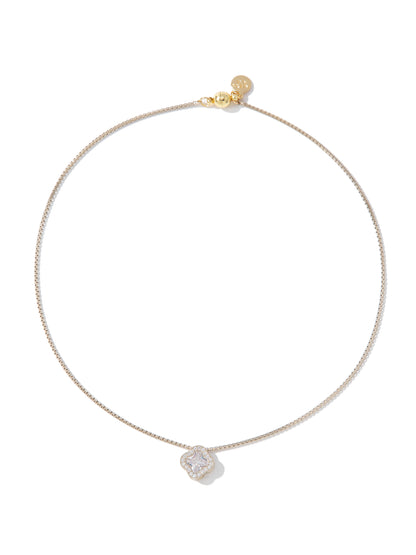 Gia Necklace - Metallic Linen
