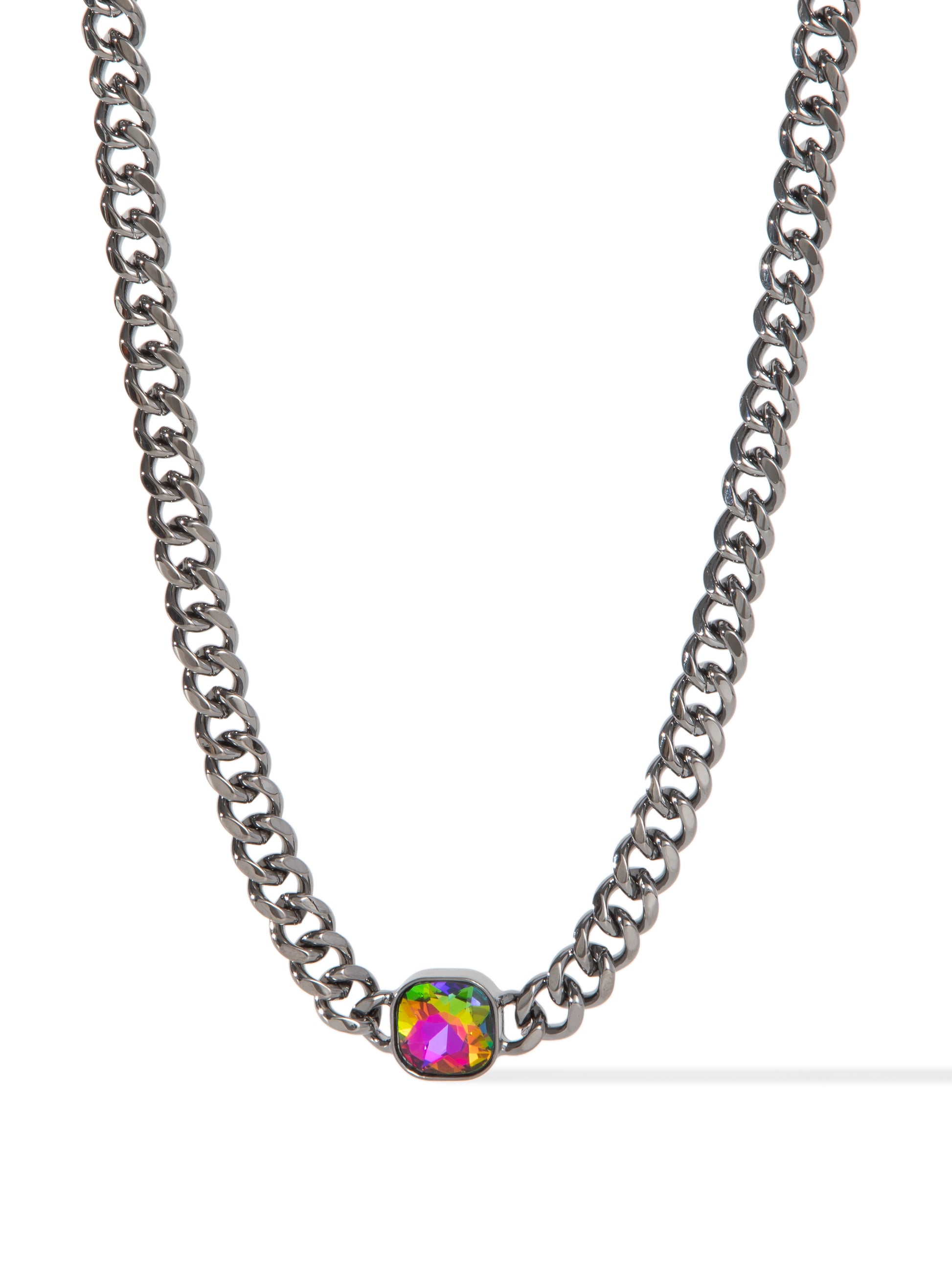 Girl Boss Necklace - Gunmetal