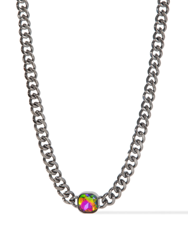 Girl Boss Necklace - Gunmetal