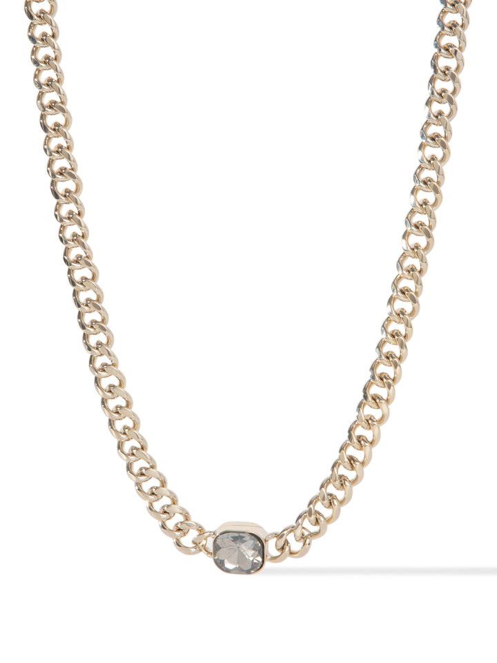 Girl Boss Necklace - Metallic Linen