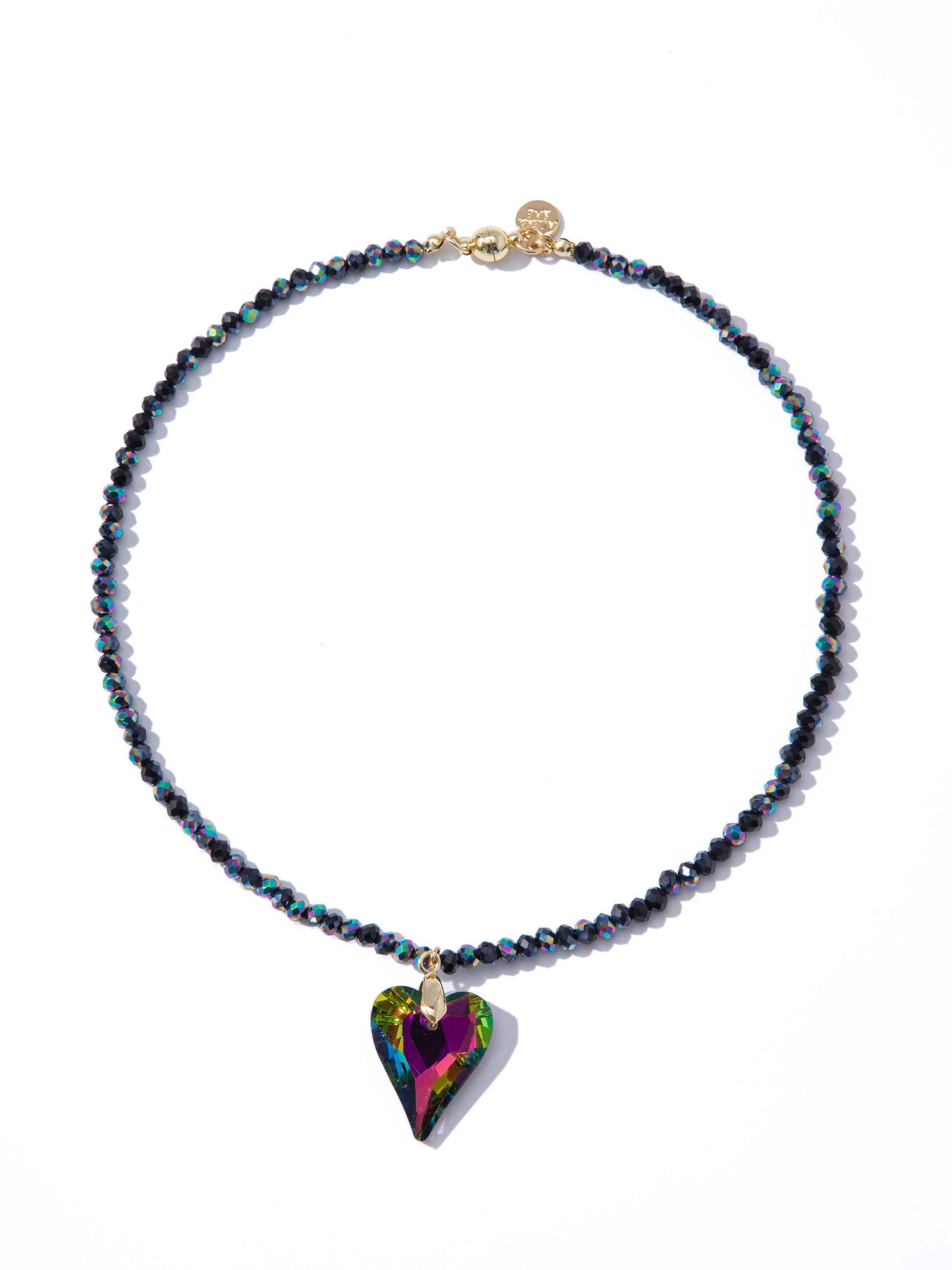 Glistening Harmony Necklace - Heart Mystic Night