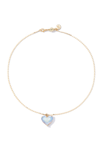 Glow Heart Short Necklace - Lavender Mist