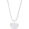 Glow Heart Short Necklace - Liquid Metallic Pearl White Snow Glow