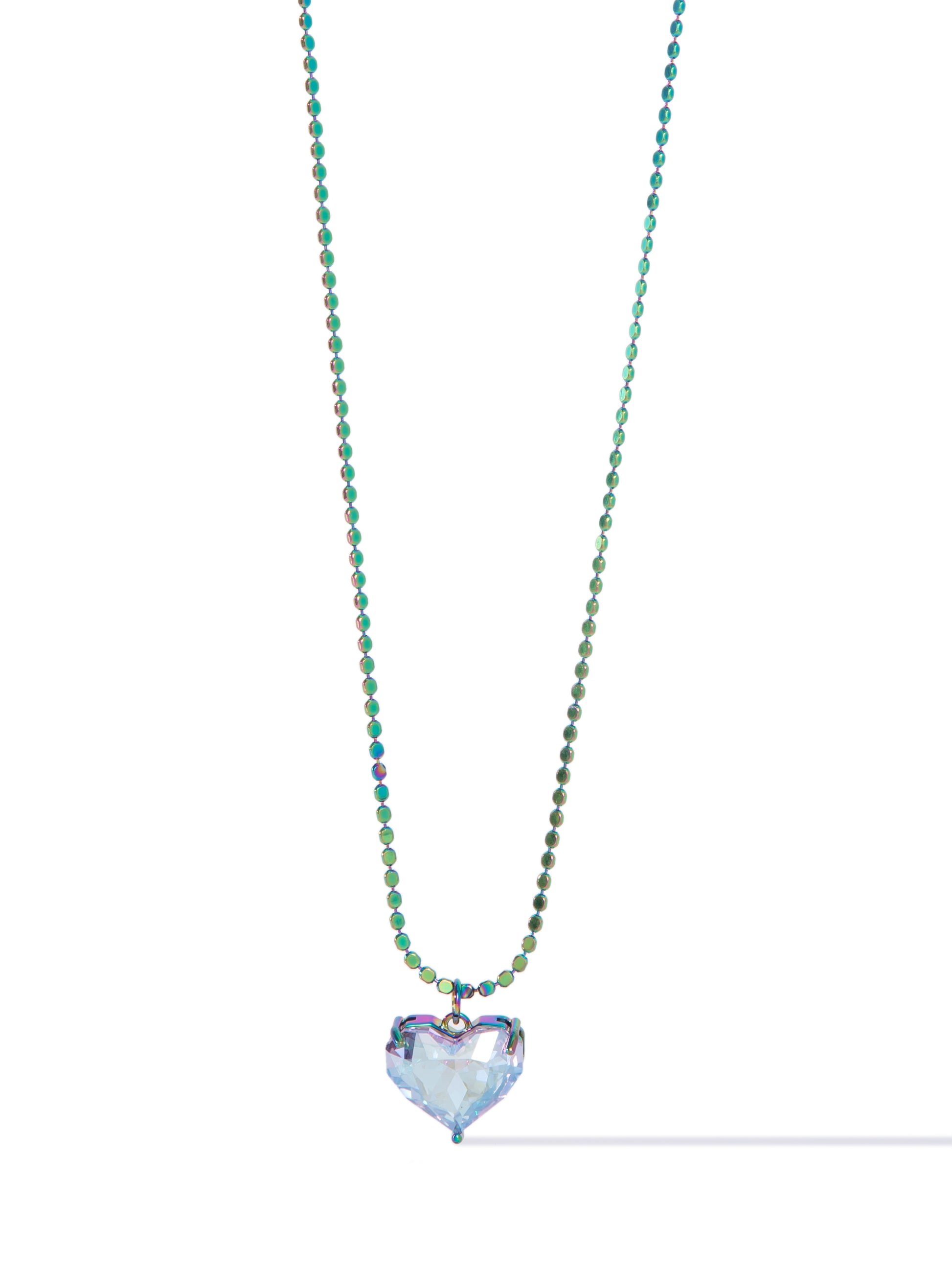 Glow Heart Long Necklace - Mystic