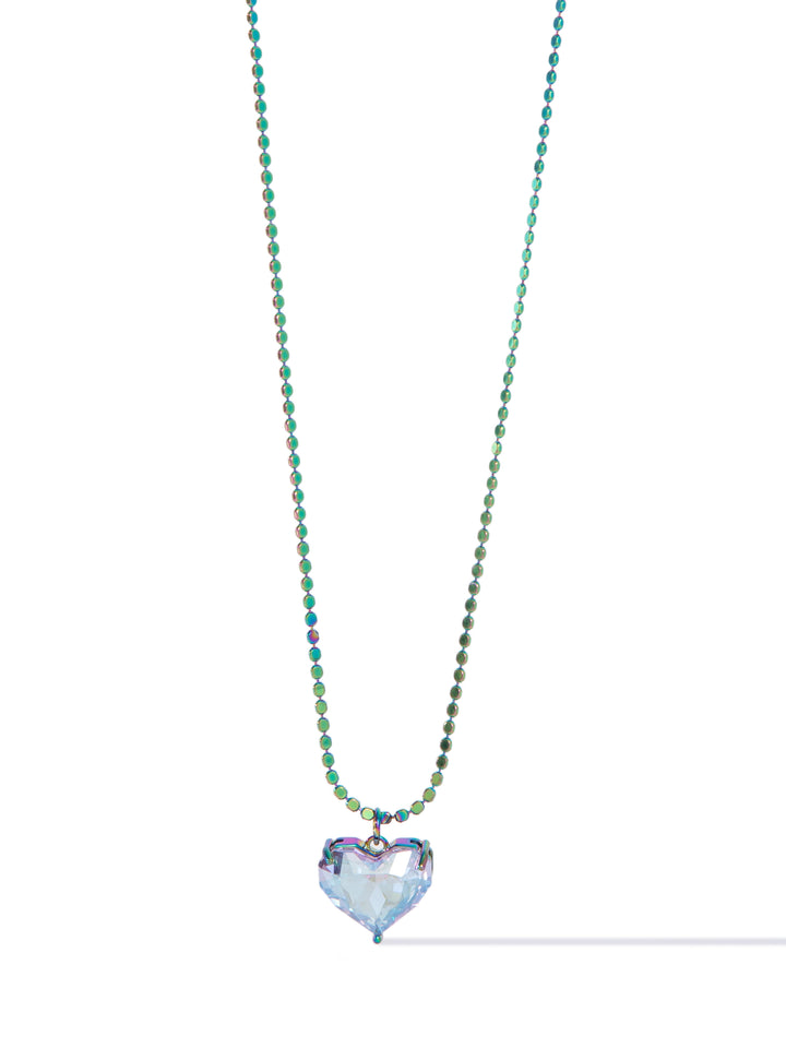 Glow Heart Long Necklace - Mystic