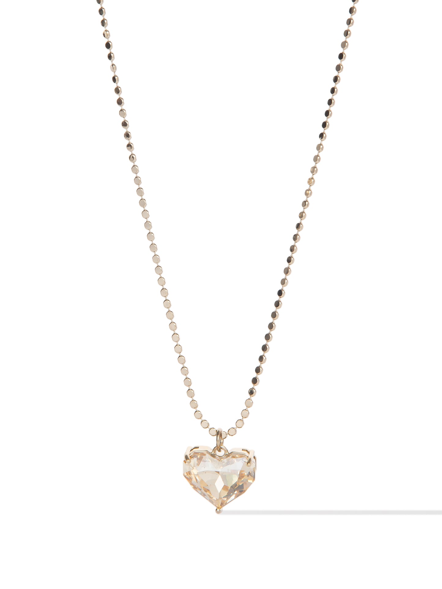 Glow Heart Short Necklace - Metallic Linen Champagne