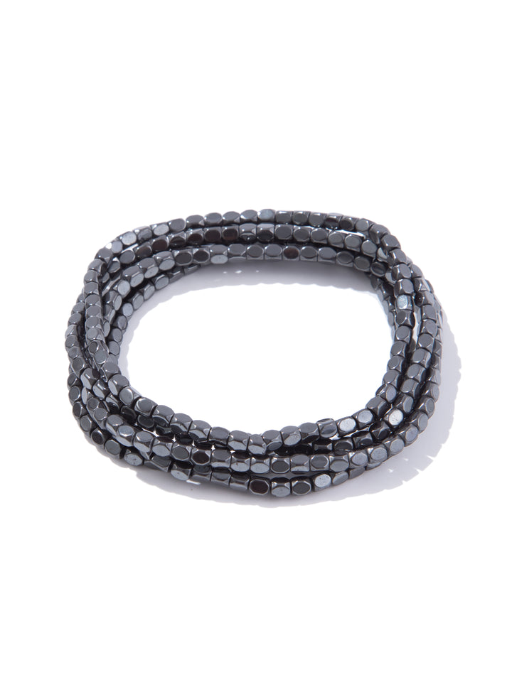 Graphite Gleam Bracelet Set  - Gunmetal