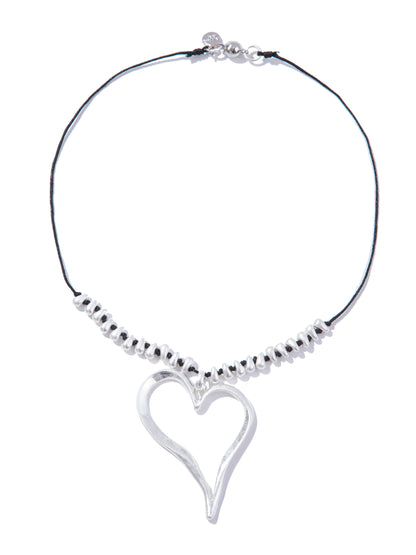 Gypsy Muse Necklace - Black Pearl White