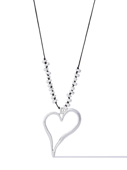 Gypsy Muse Necklace - Black Pearl White