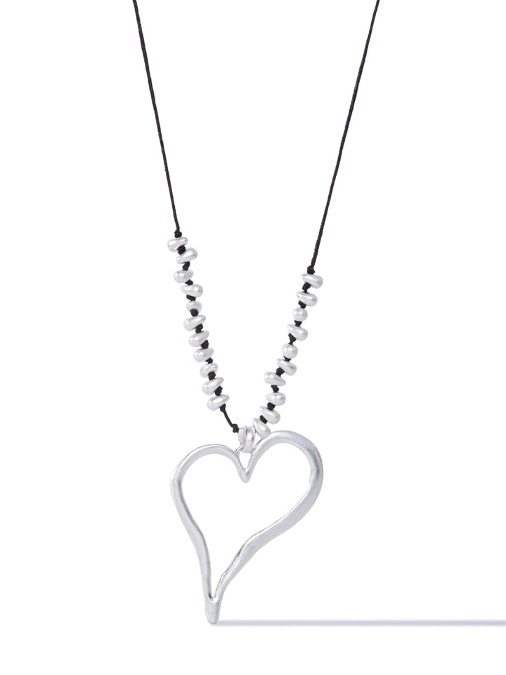 Gypsy Muse Necklace - Black Pearl White