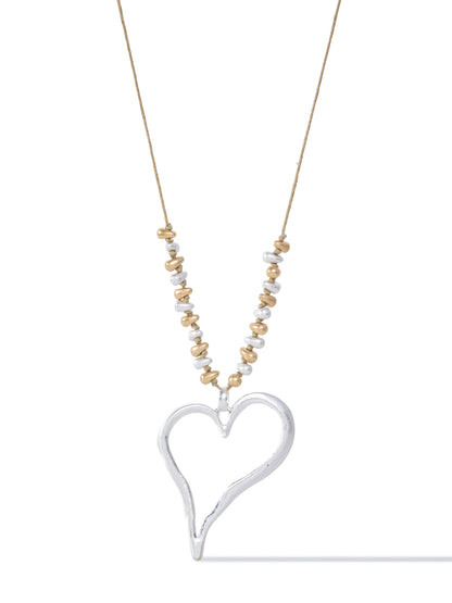 Gypsy Muse Necklace - Sand Gold Pearl White