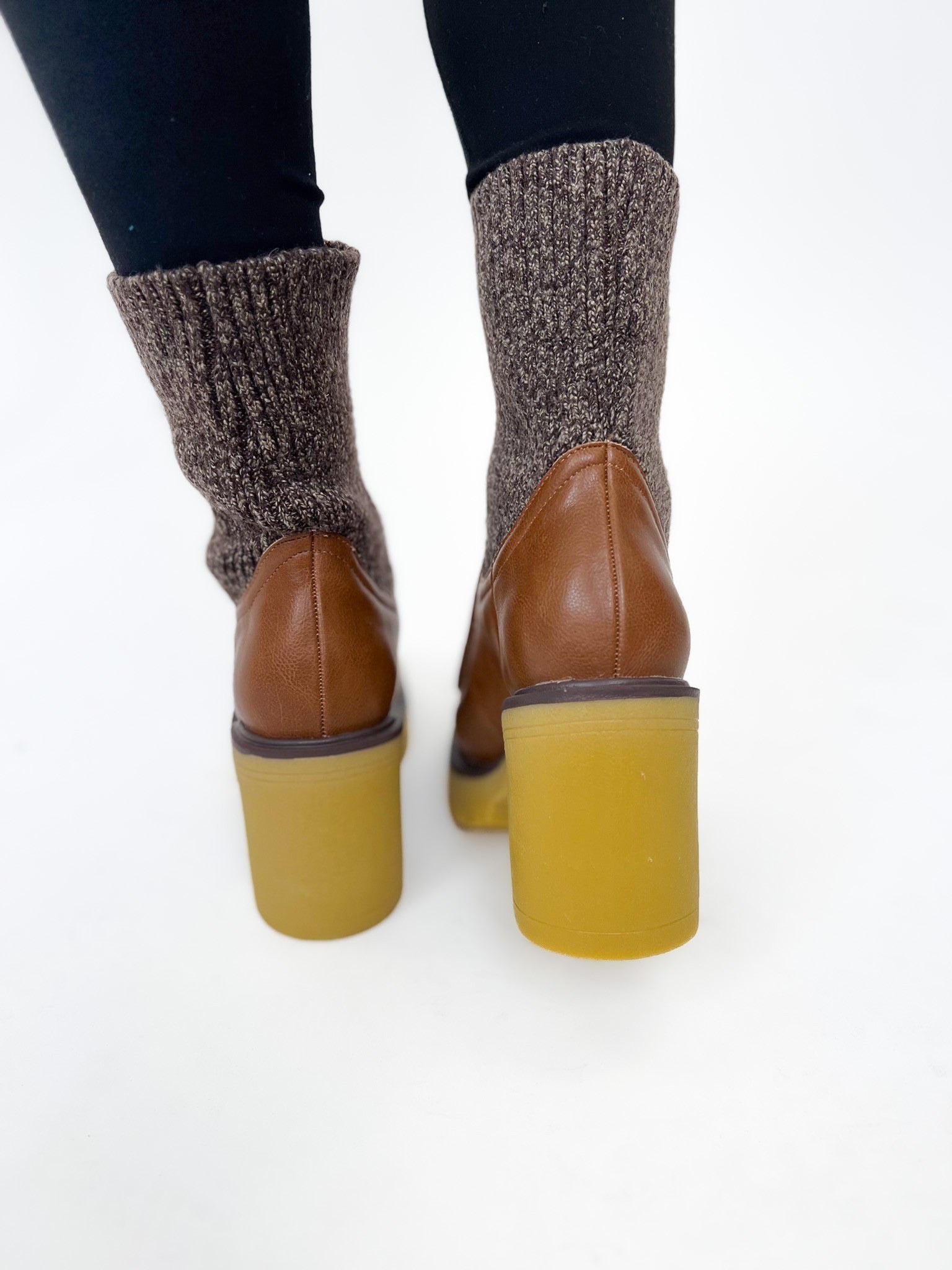 Oasis Society Melanie Sock Boots - Brown