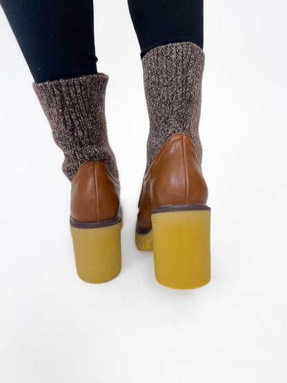 Oasis Society Melanie Sock Boots - Brown