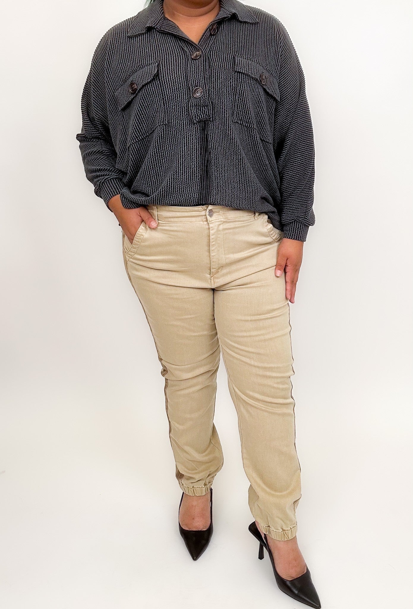 Risen Top Gun Jogger Jeans - Sand