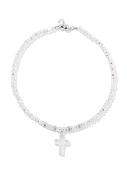 Halo Of Light Necklace - Silver Clear AB