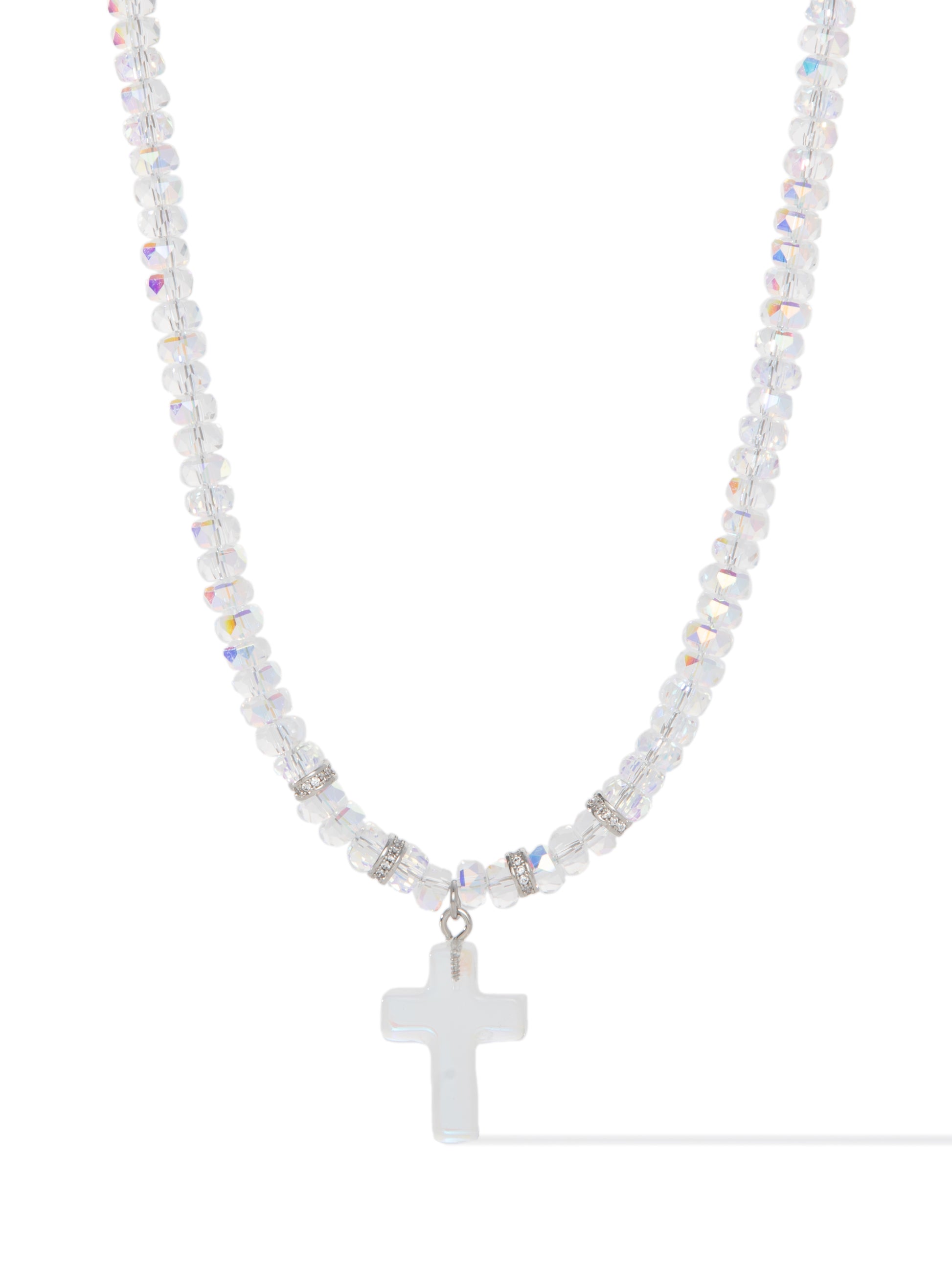 Halo Of Light Necklace - Silver Clear AB