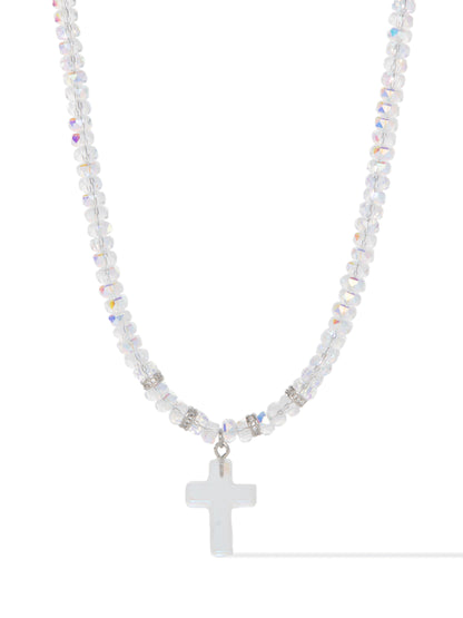 Halo Of Light Necklace - Silver Clear AB