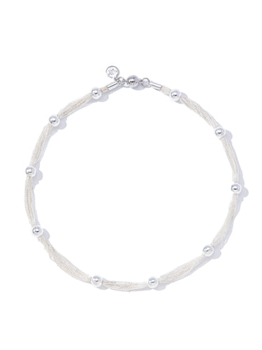 Head Over Heels Necklace - Liquid Metallic Pearl White