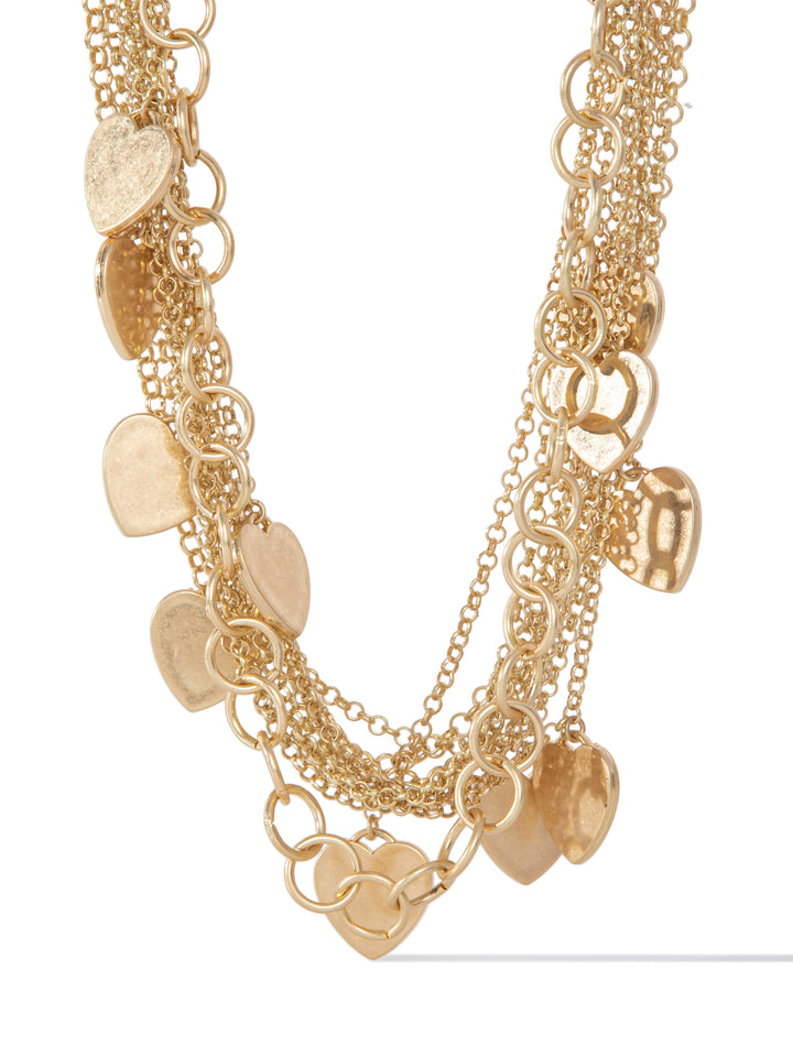 Heart Strings Necklace - Gold