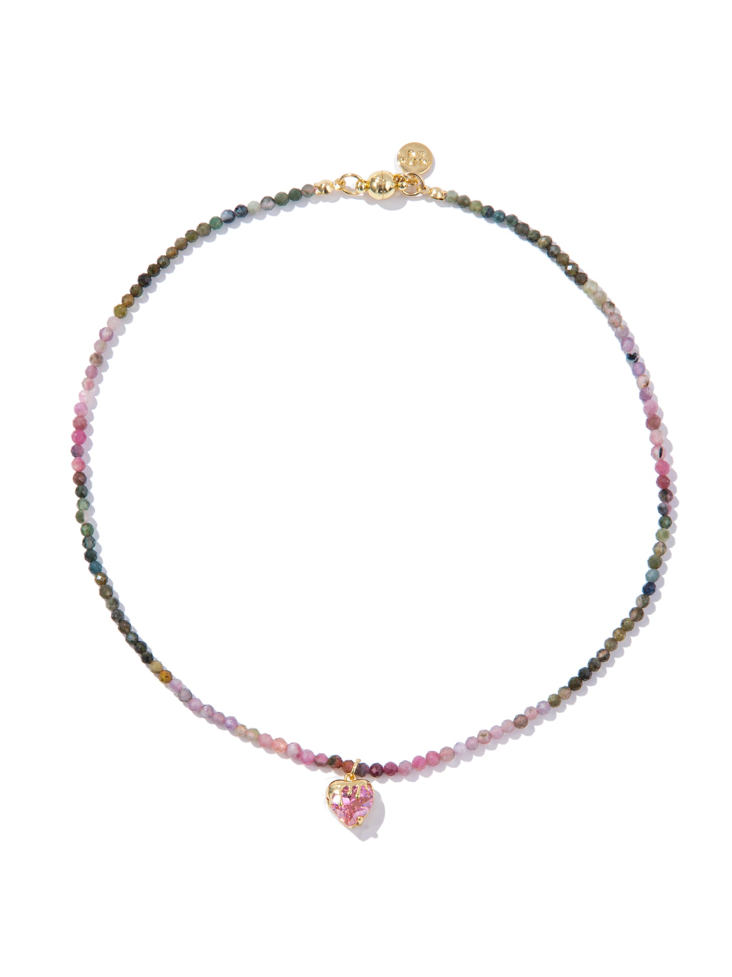 Heartwarming Necklace - Gold Opaline Plum